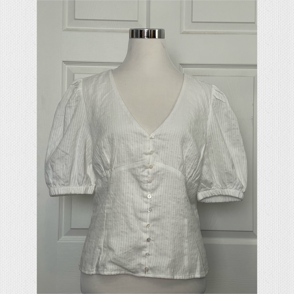 Cotton button-up blouse